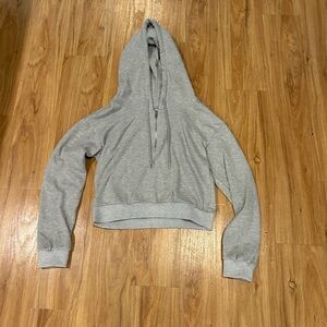 Alter’d State AS revival cropped hoodie half zip grey